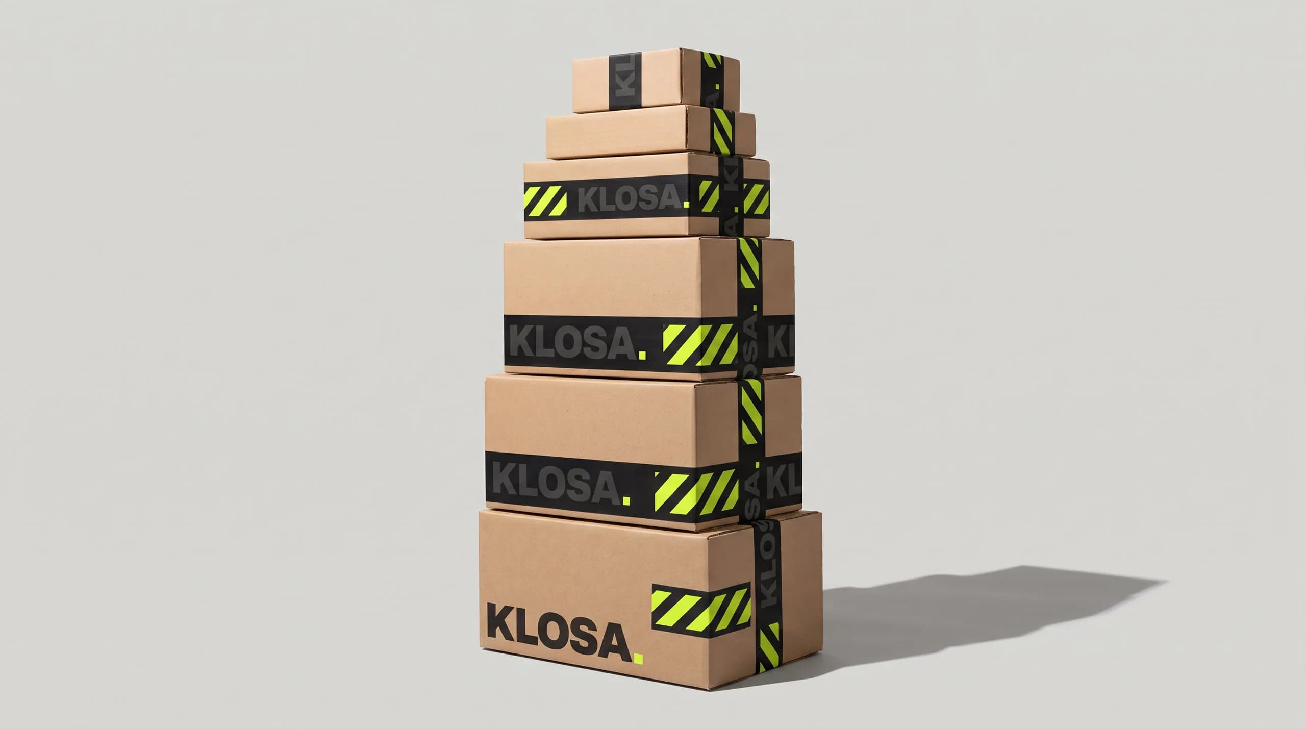Cajas cerradas con cinta KLOSA